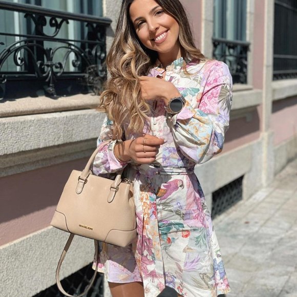 ZARA SS21 FLORAL PRINT MINI DRESS Multicolored 087 - Picture 4 of 9